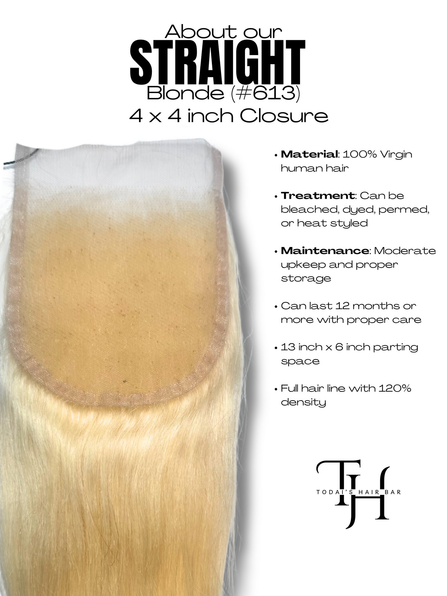 Blonde Straight Closure