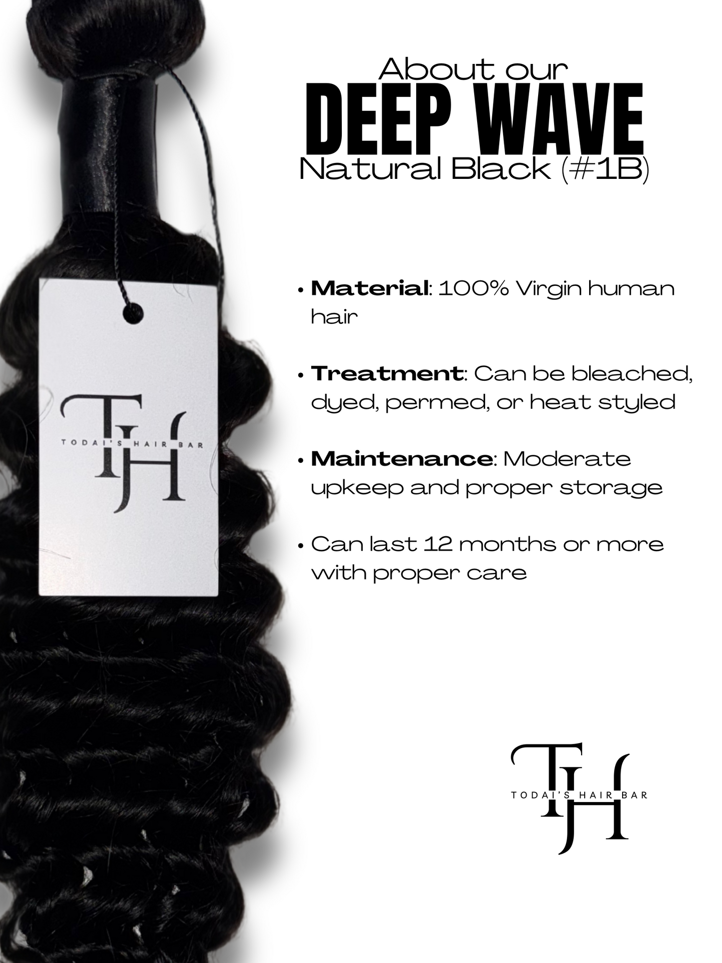 Natural Black Deep Wave