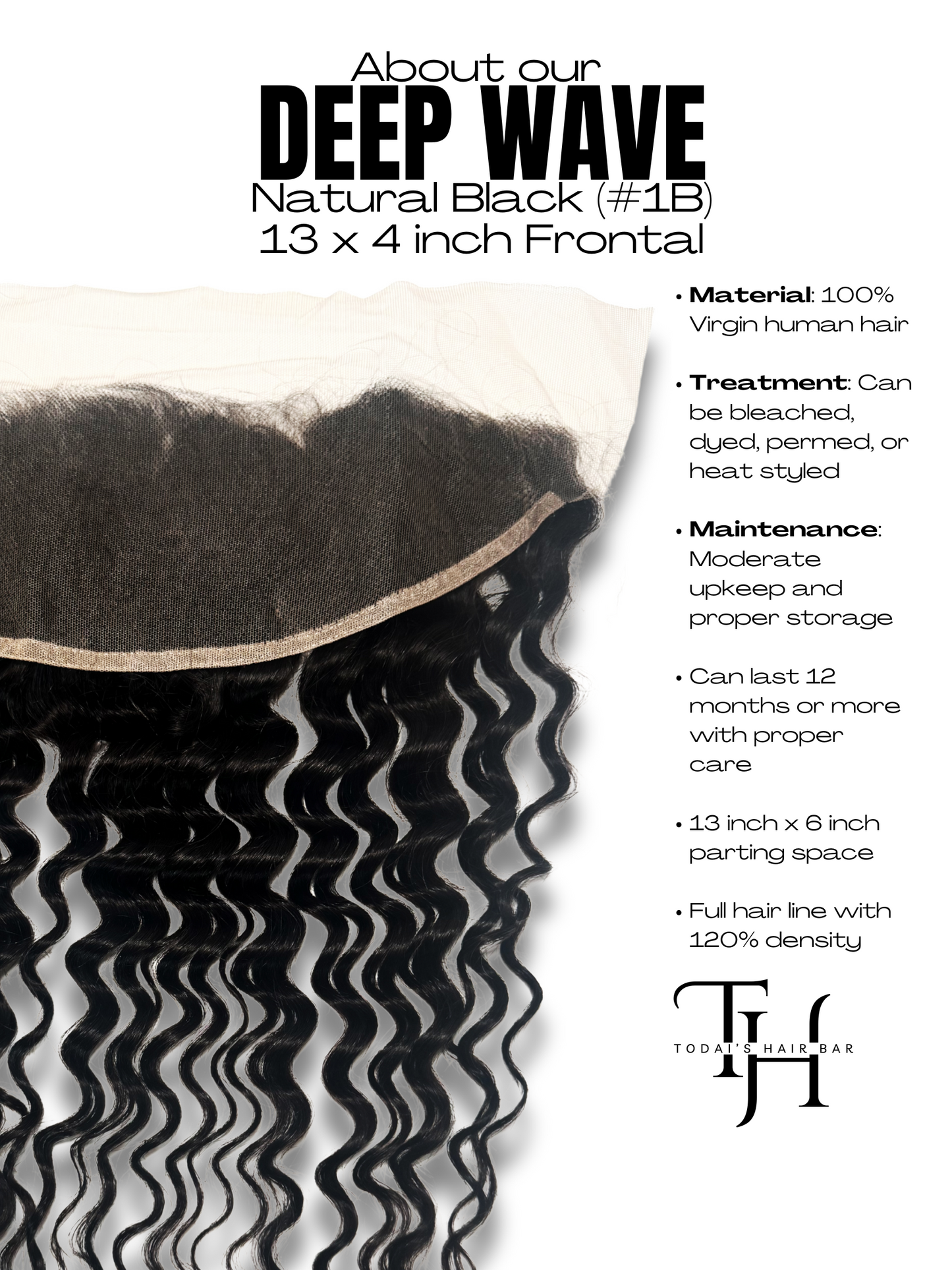 Natural Black Deep Wave Frontal