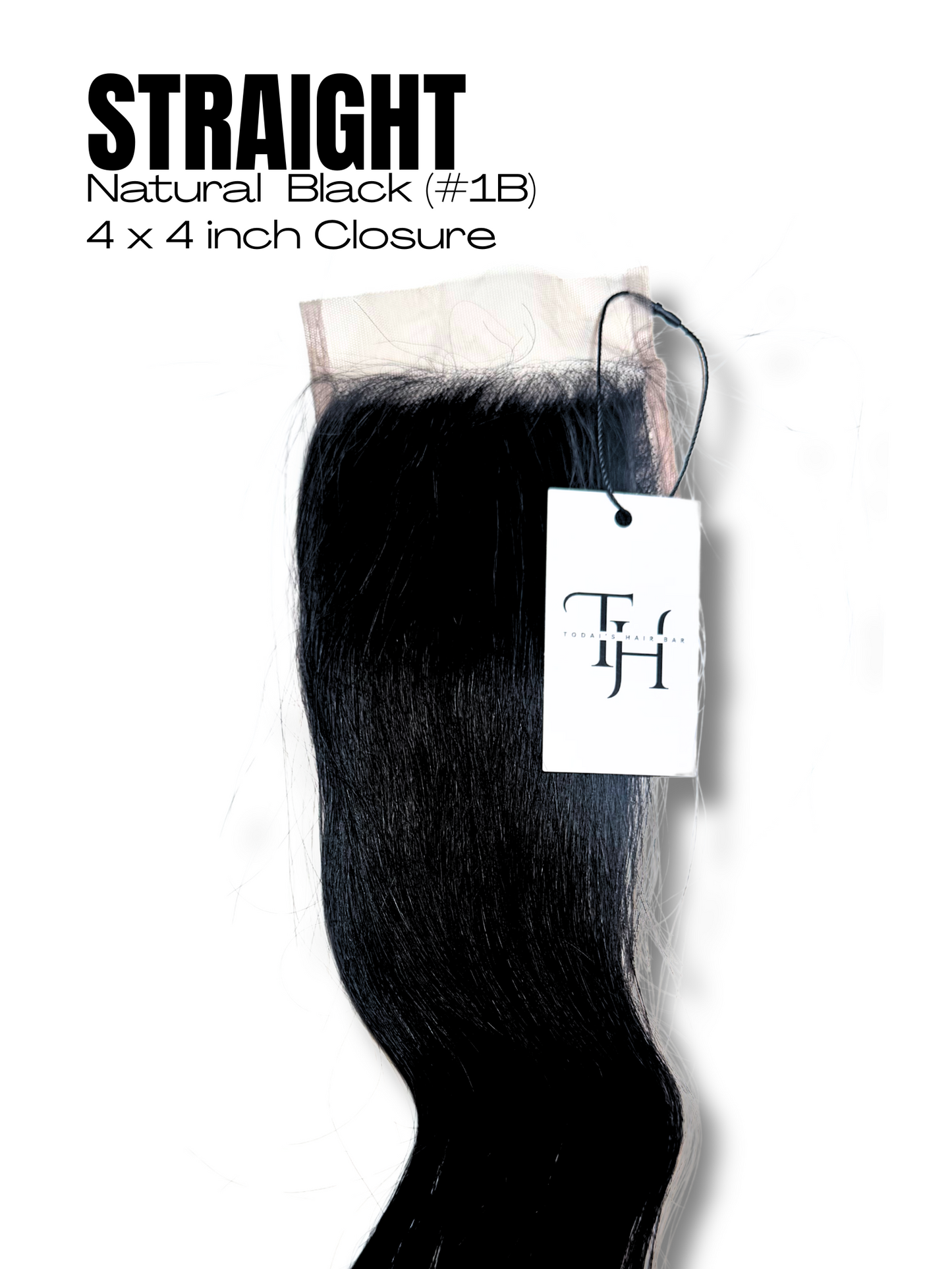Natural Black Straight Closure